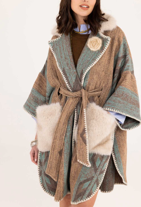SANTA FE JACQUARD MANTELLA COAT