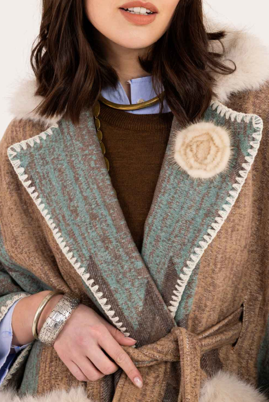 SANTA FE JACQUARD MANTELLA COAT