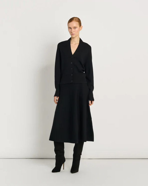 MERINOULD STRIK CARDIGAN - NERO I251044
