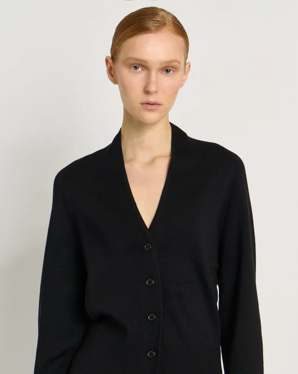MERINOULD STRIK CARDIGAN - NERO I251044