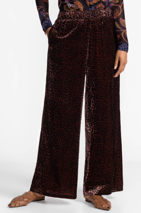VELVET LEOPARD BUKSER - J65025-8