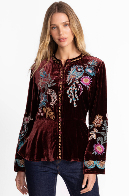 EDWIN VELVET PEPLUM JAKKE - J43825-8