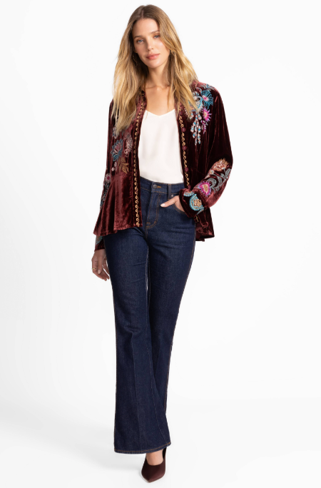 EDWIN VELVET PEPLUM JAKKE - J43825-8