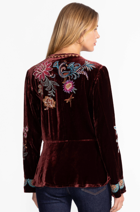EDWIN VELVET PEPLUM JAKKE - J43825-8
