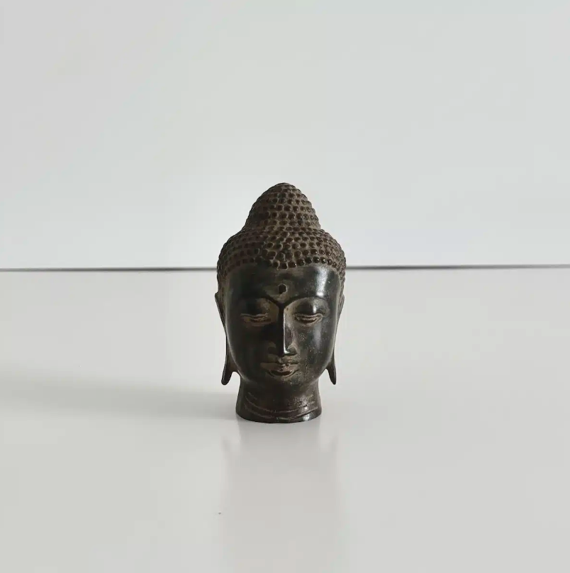 BUDDHA HEAD H10 CM - ANTIK BRUN