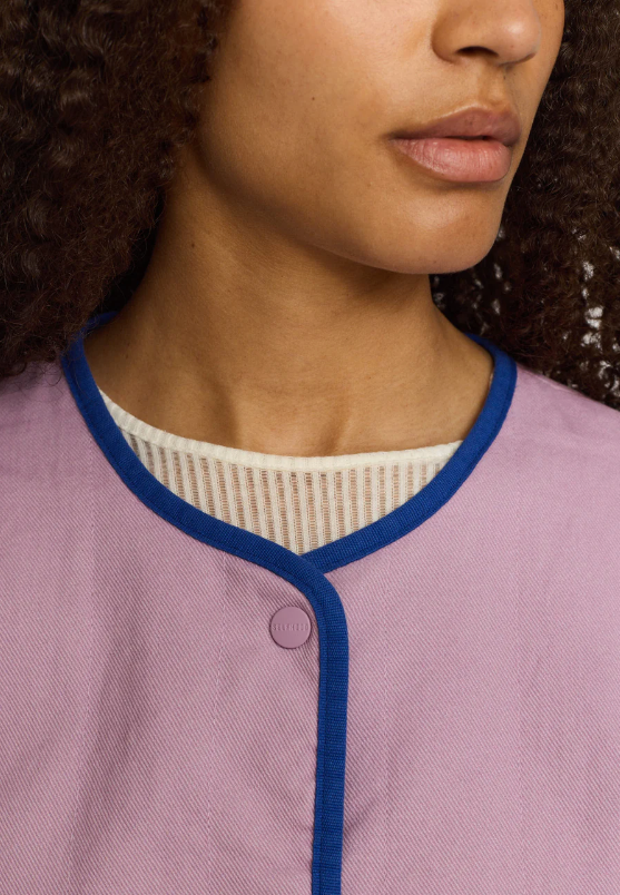 QUILTET BLOCK JACKET - 77360 - LIGHT PURPLE