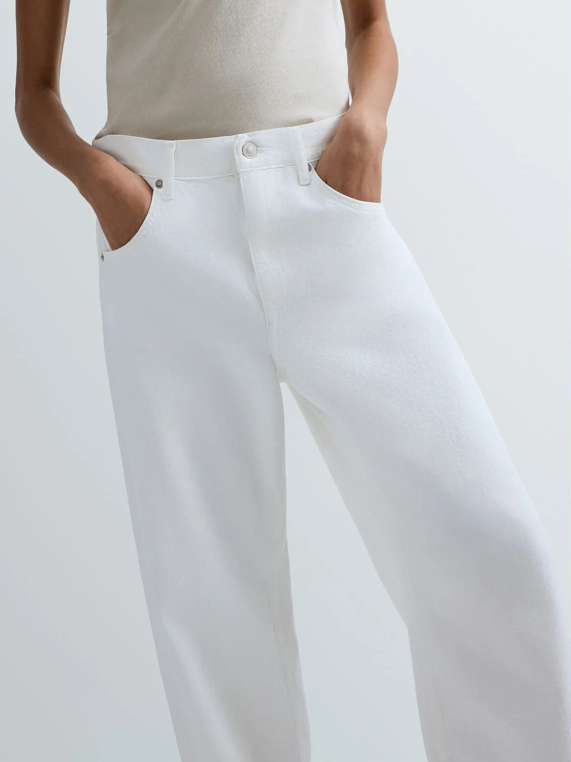 NARJA BAGGY - FIT JEANS - NATUR HVID