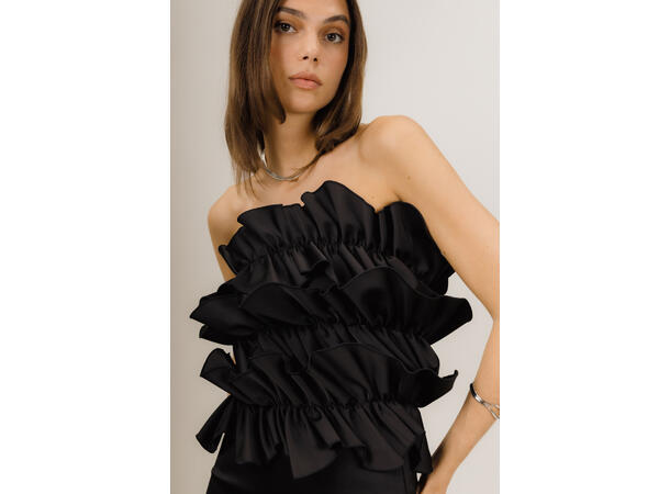JULIET BUSTIER TOP - BLACK
