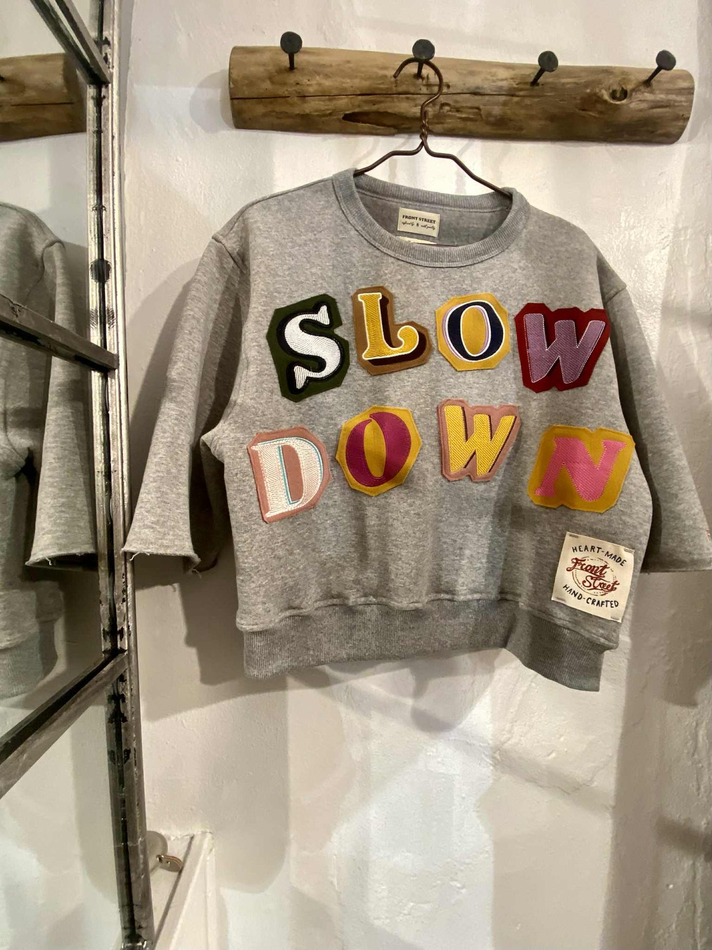 CRAZY LOGO SHORT-SLEEVES SWEATSHIRT