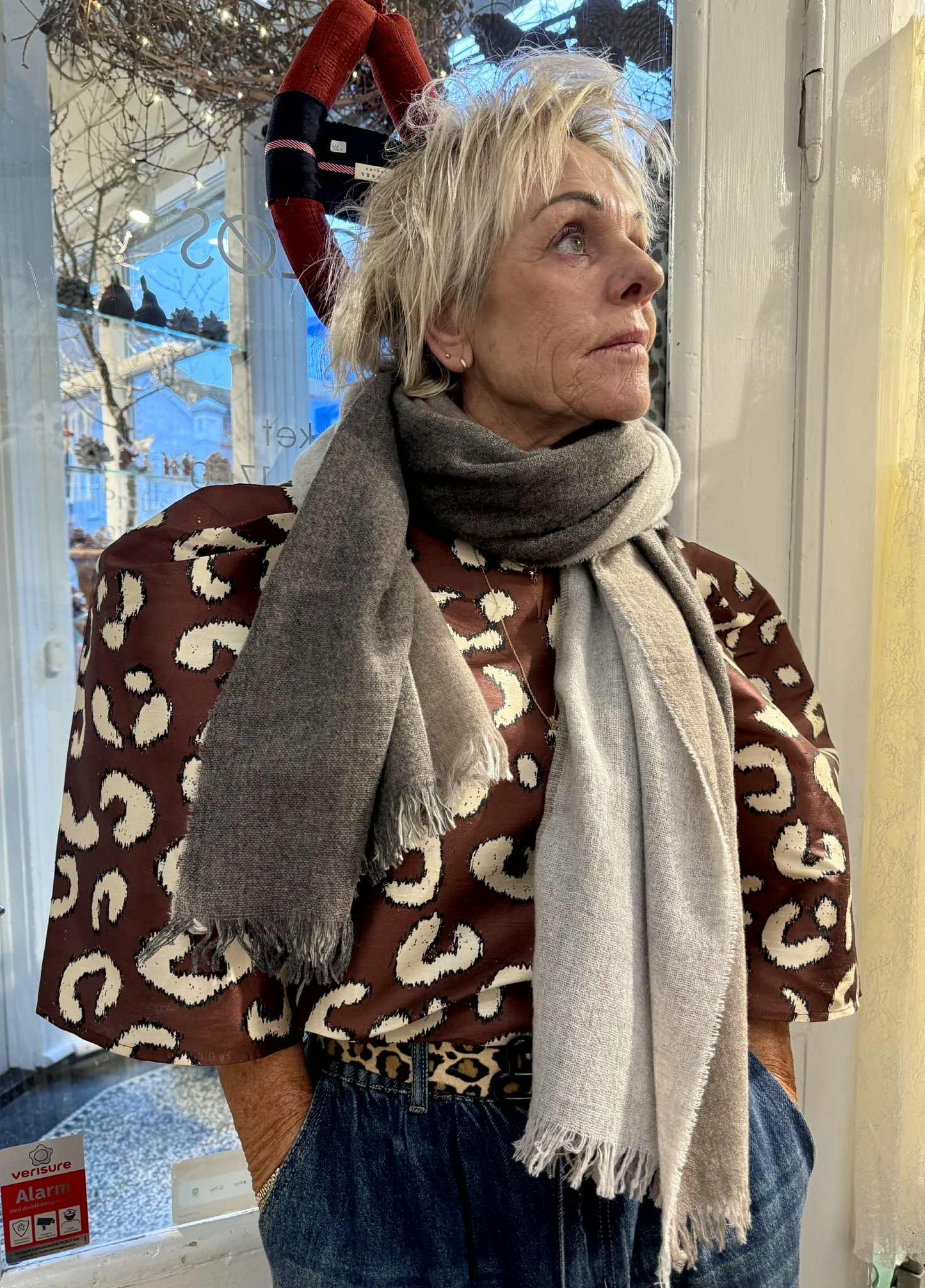 FERNANDO ULD TØRKLÆDE - BEIGE GREYISH