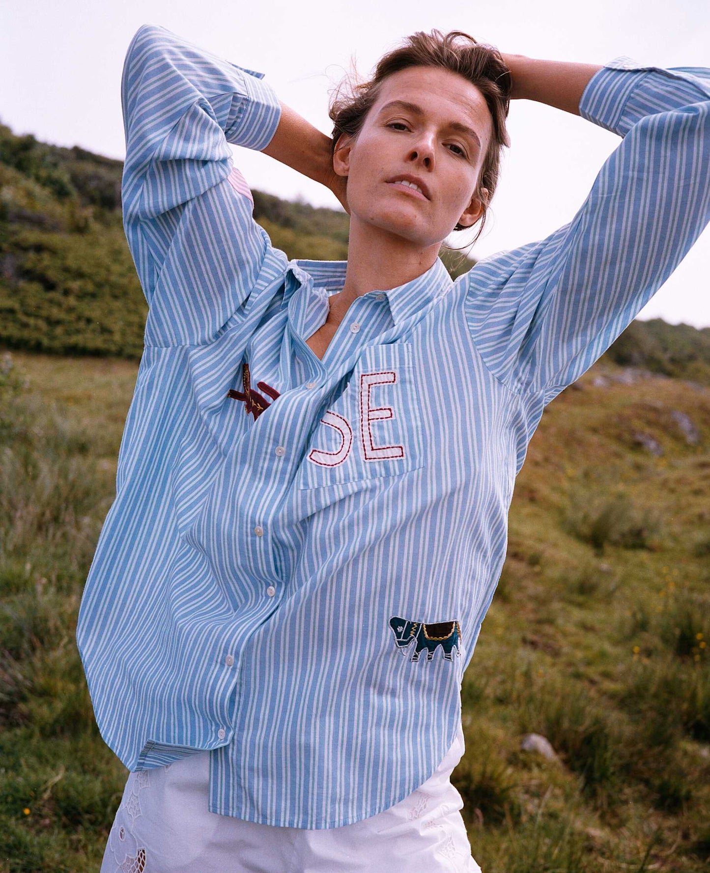 PLI SHIRT GREEN STRIPES