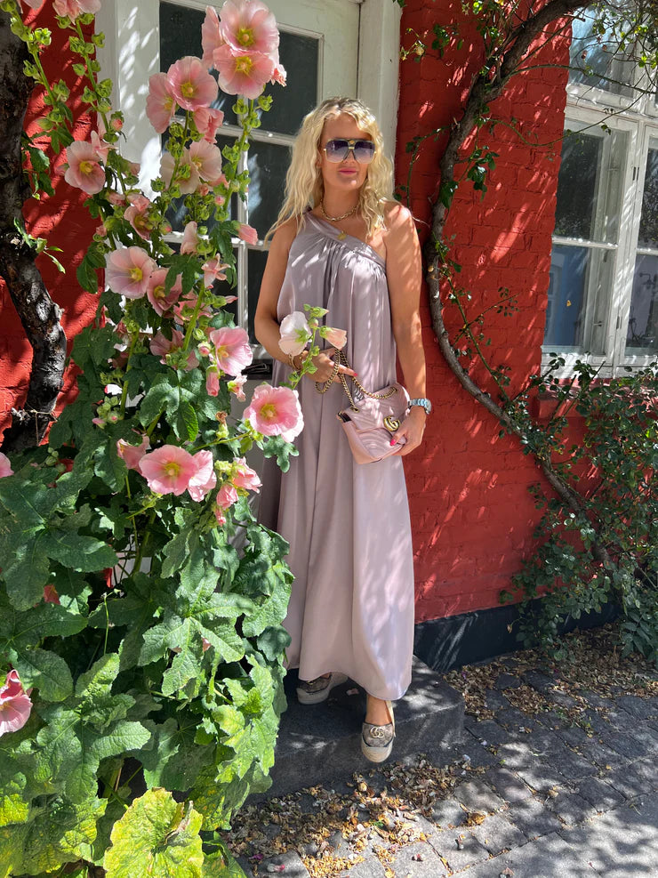 INDIA ONE SHOULDER DRESS - DUST