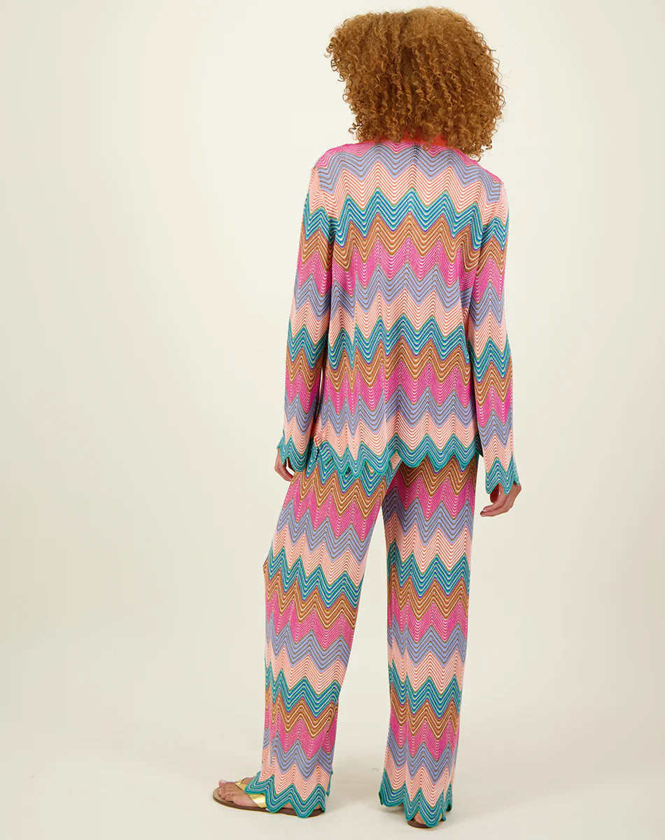 NORA CHEVRON PANTS - MULTI COLOUR