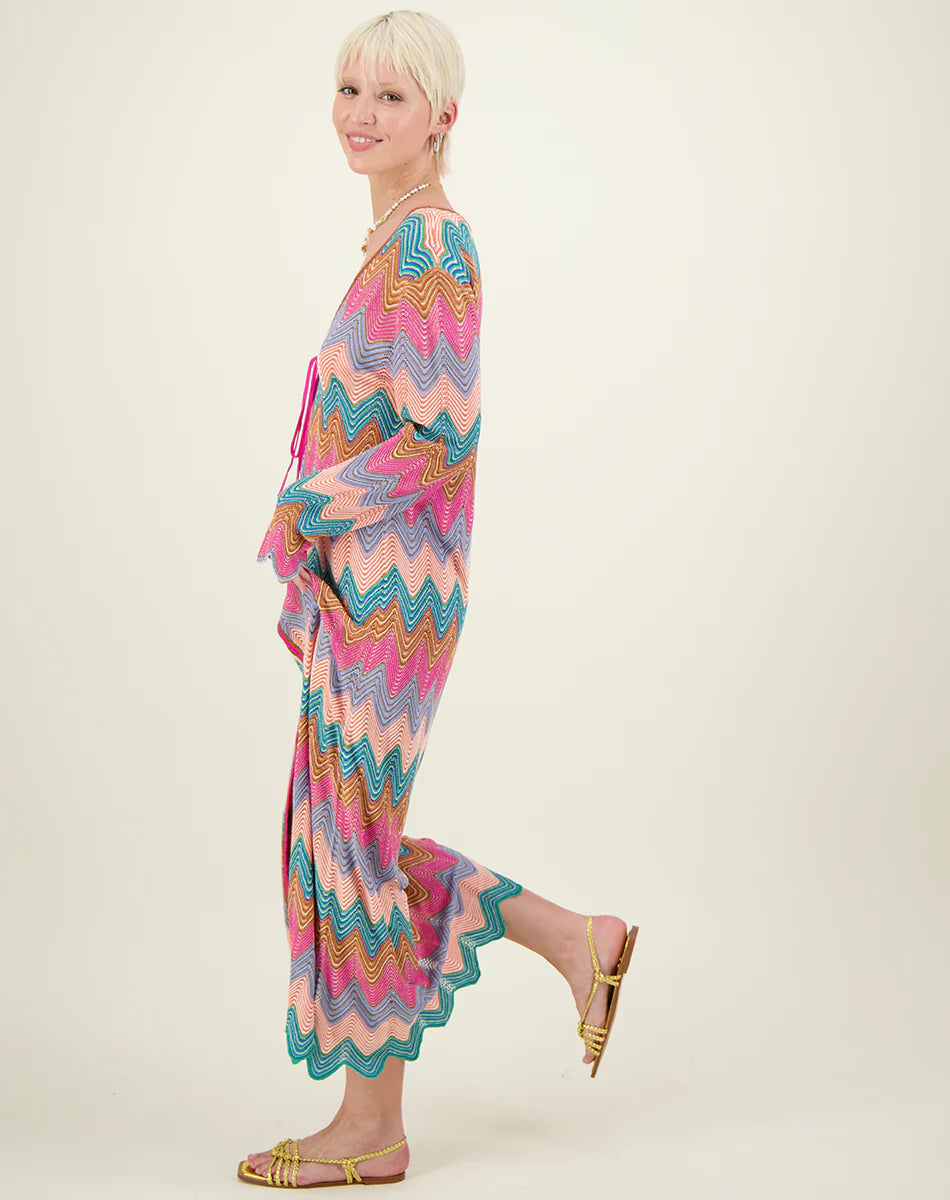 ARYA CHEVRON MAXI DRESS - MULTI COLOUR