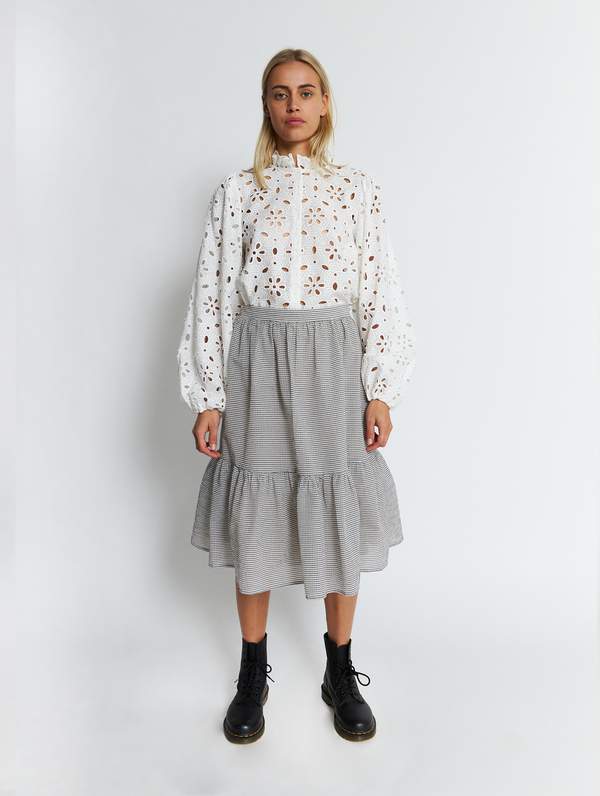 Chloe Skirt - Grey Checks