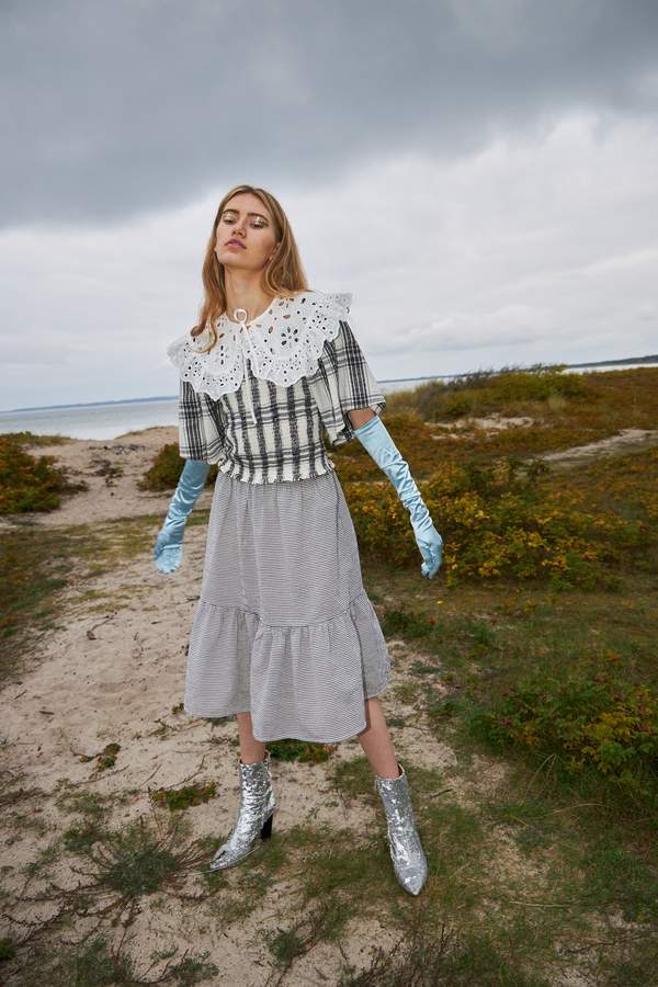 Chloe Skirt - Grey Checks