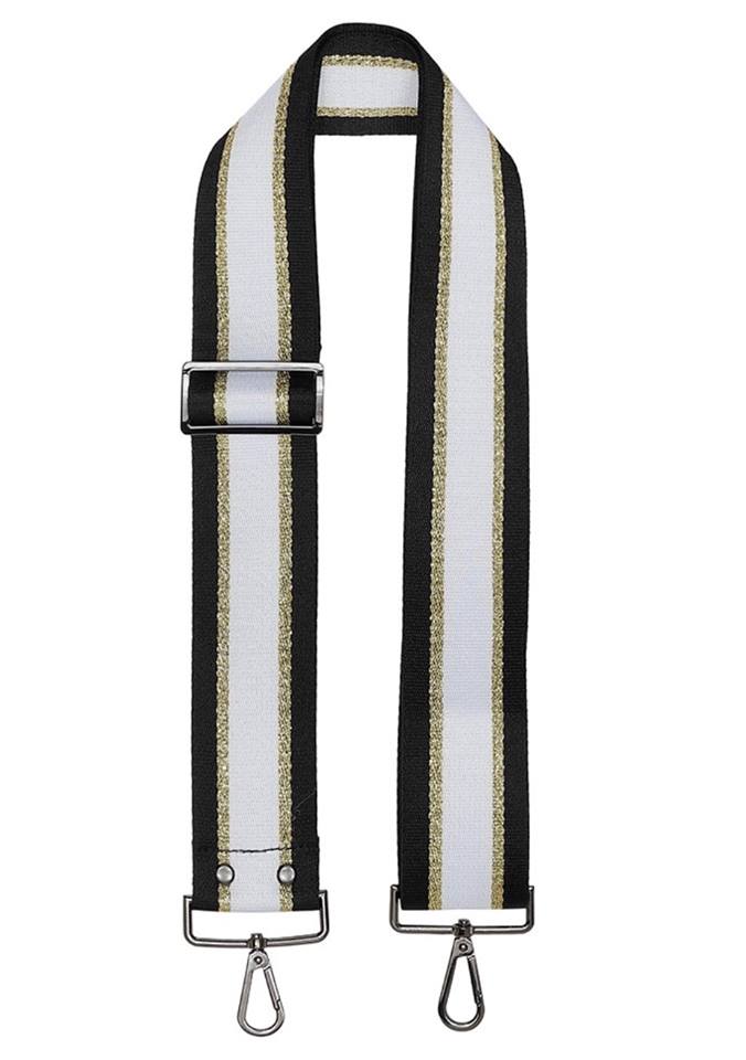 Bagstrap Stripes Sort / Guld