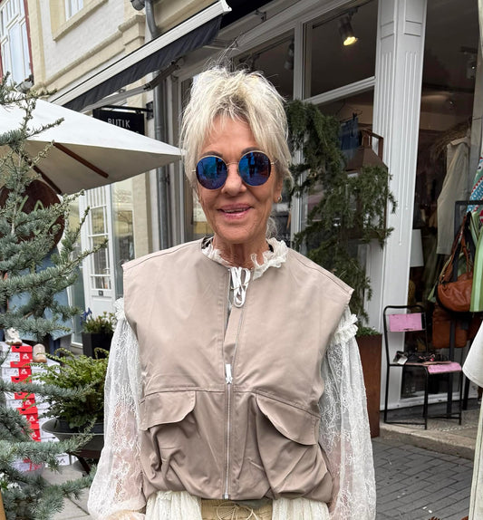 VEST BALLON - TAUPE