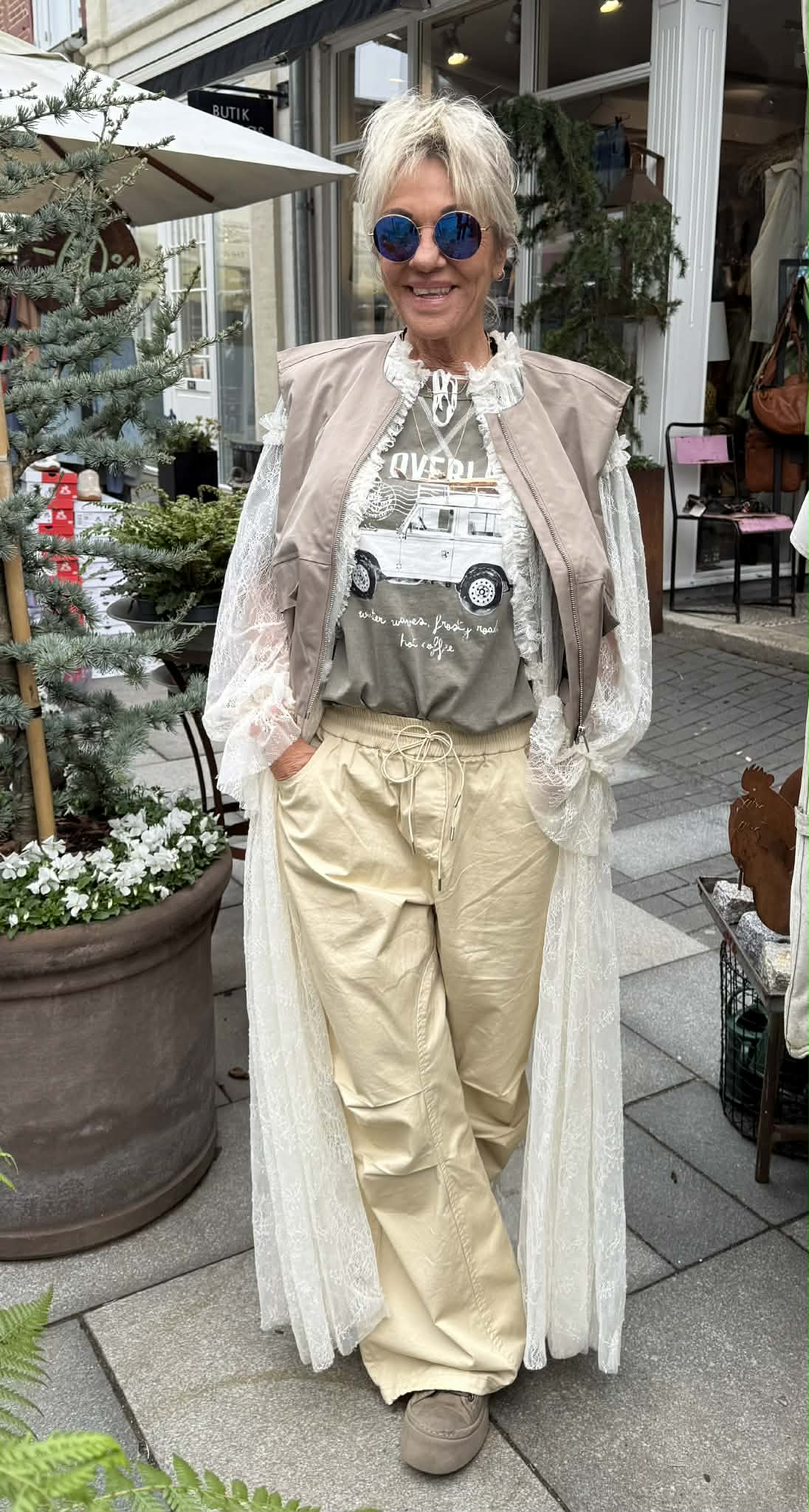 CARGO PANTS NICO - CREME