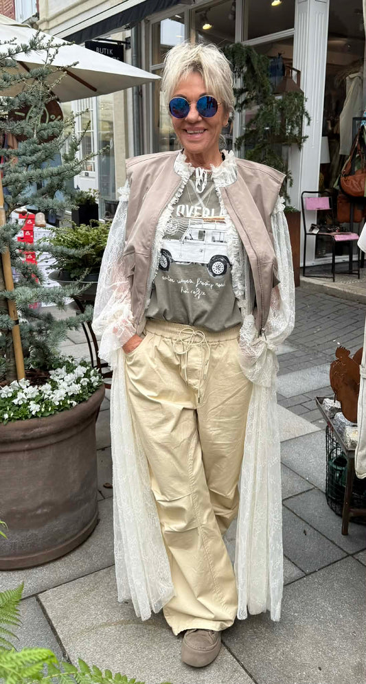 CARGO PANTS NICO - CREME