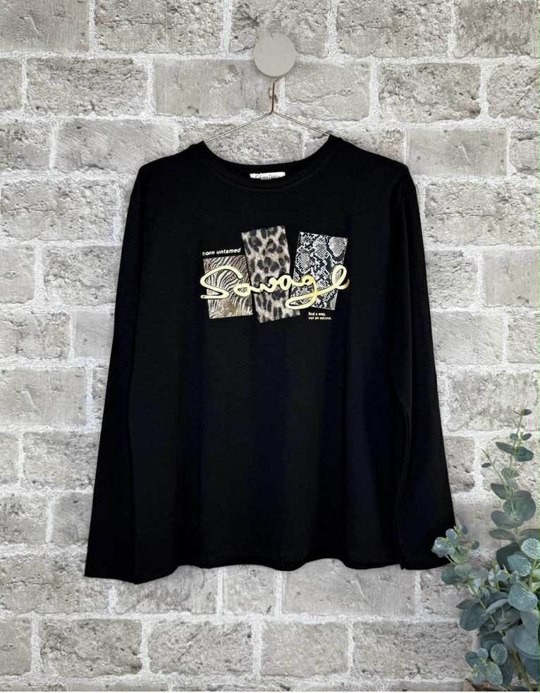 GAPE T-SHIRT 23100 SORT - SAVAGE
