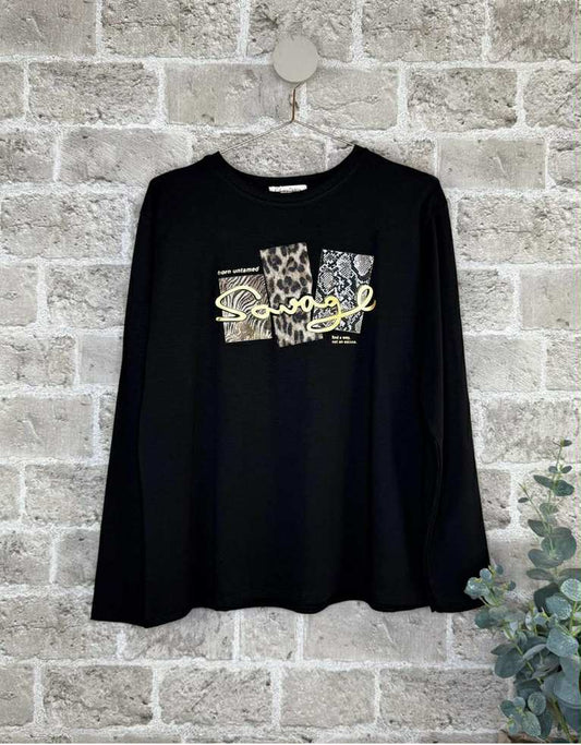 GAPE T-SHIRT 23100 SORT - SAVAGE