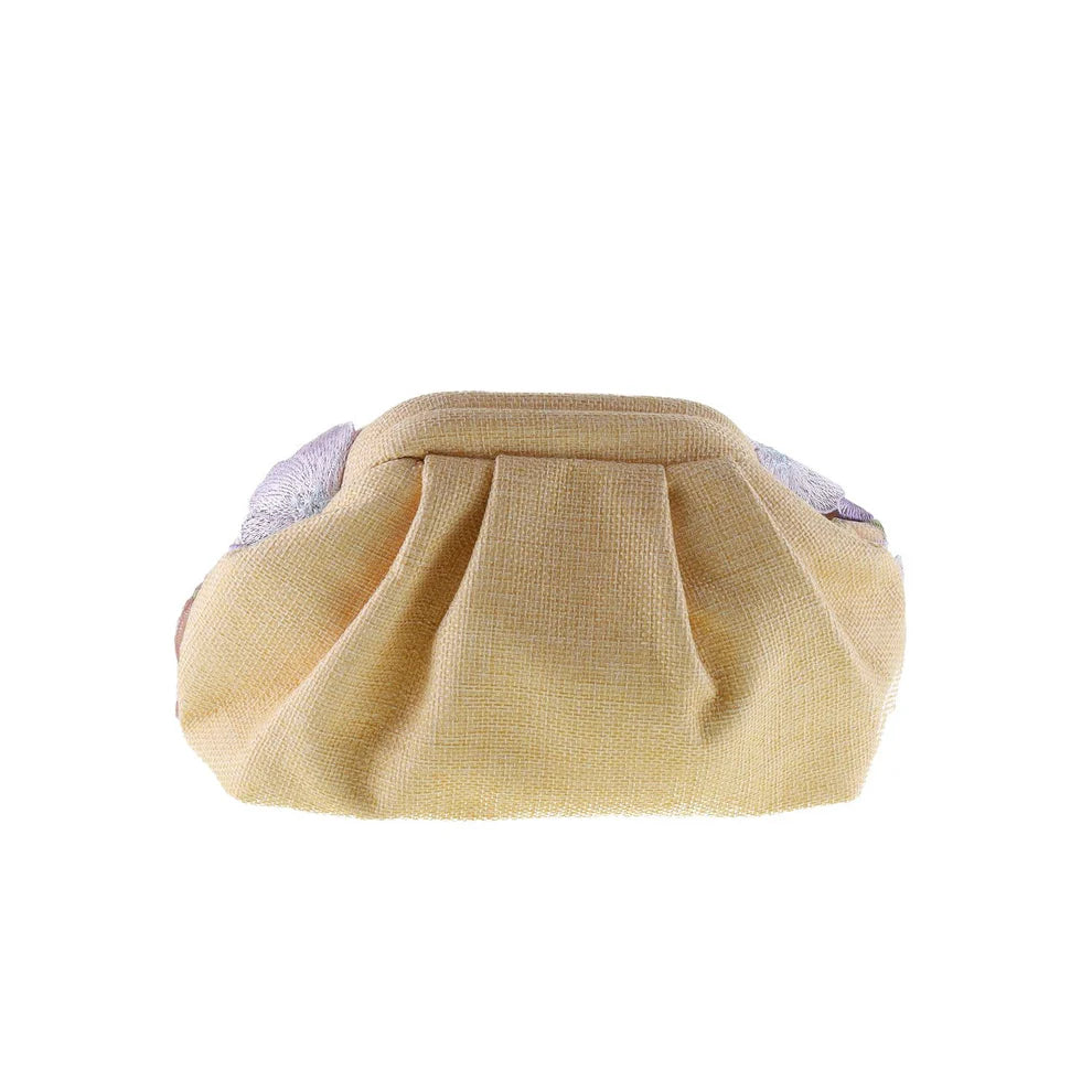 AMALIE TASKE - BEIGE/FERSKEN MULTI