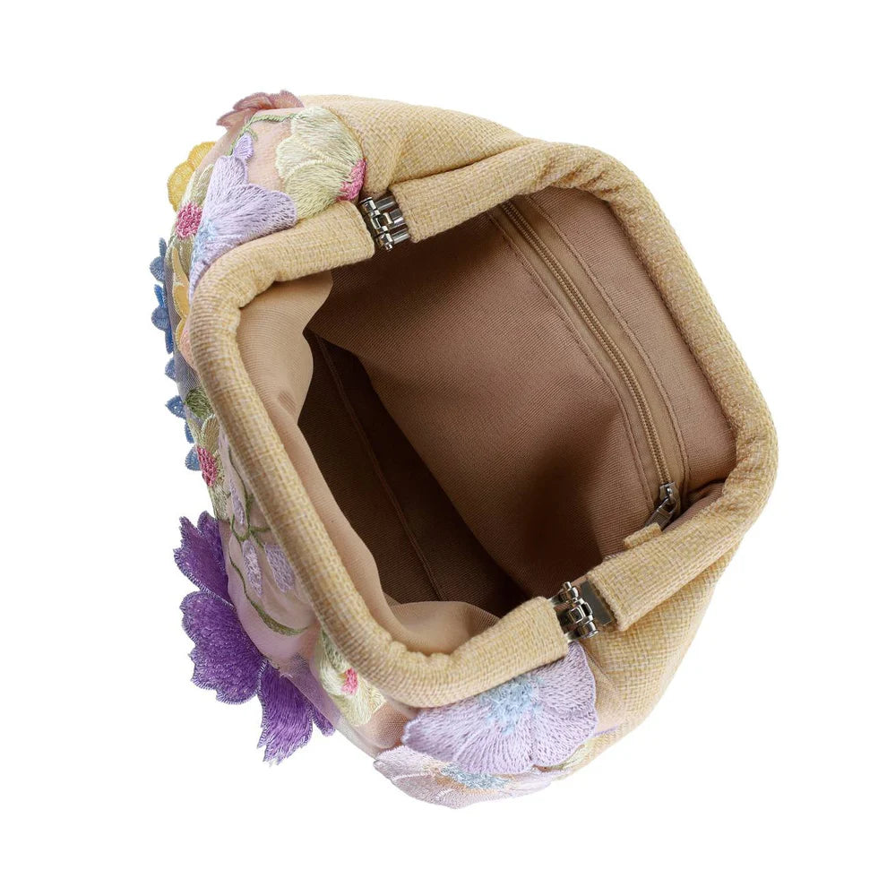 AMALIE TASKE - BEIGE/FERSKEN MULTI