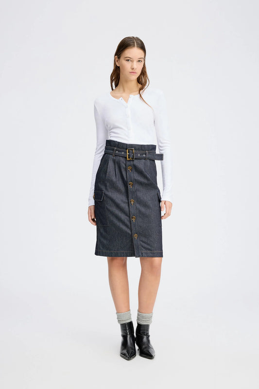 RAINA SKIRT - INDIGO