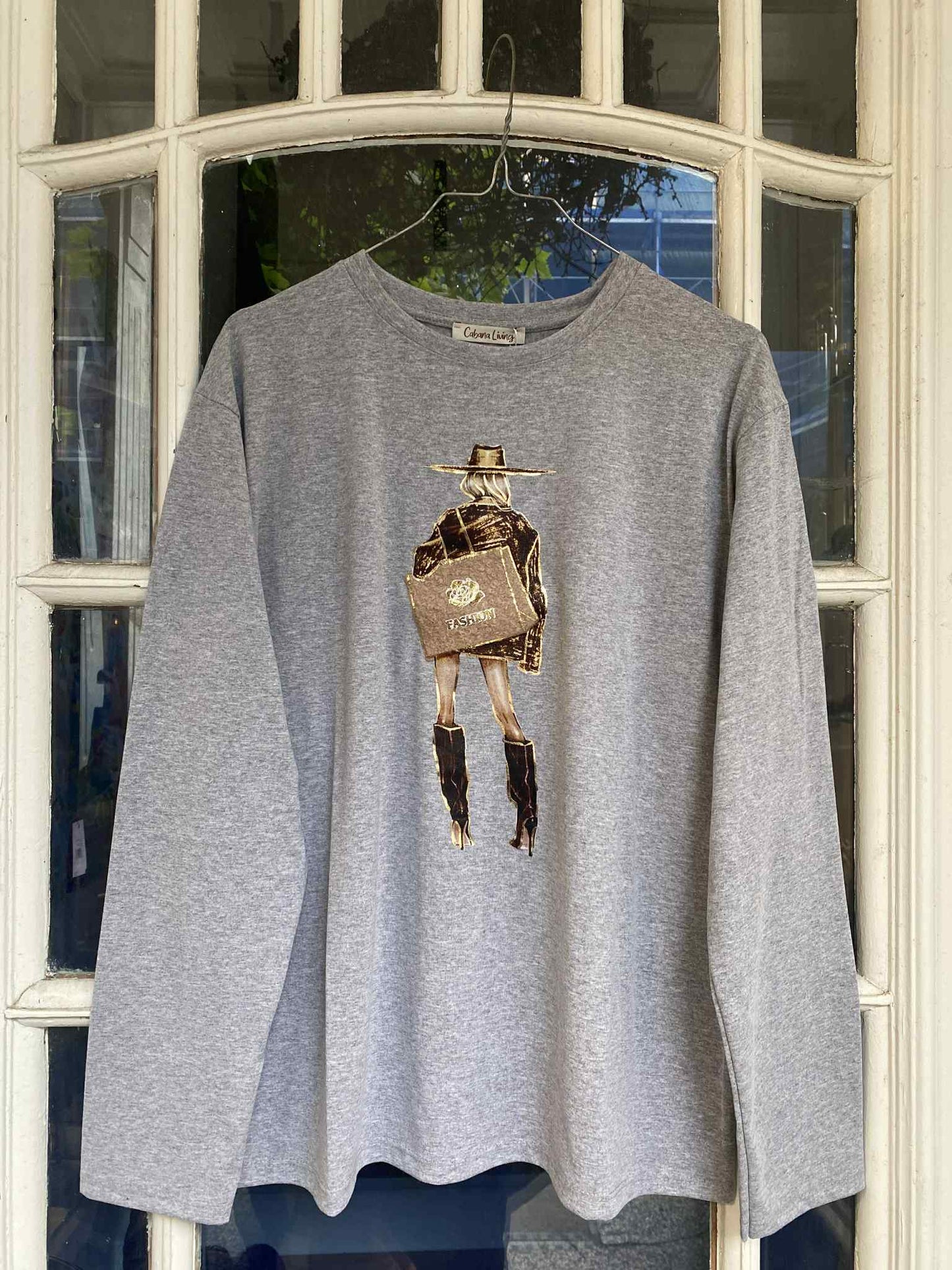 GAPE T-SHIRT 23100 FASHION - GREY MELANGE