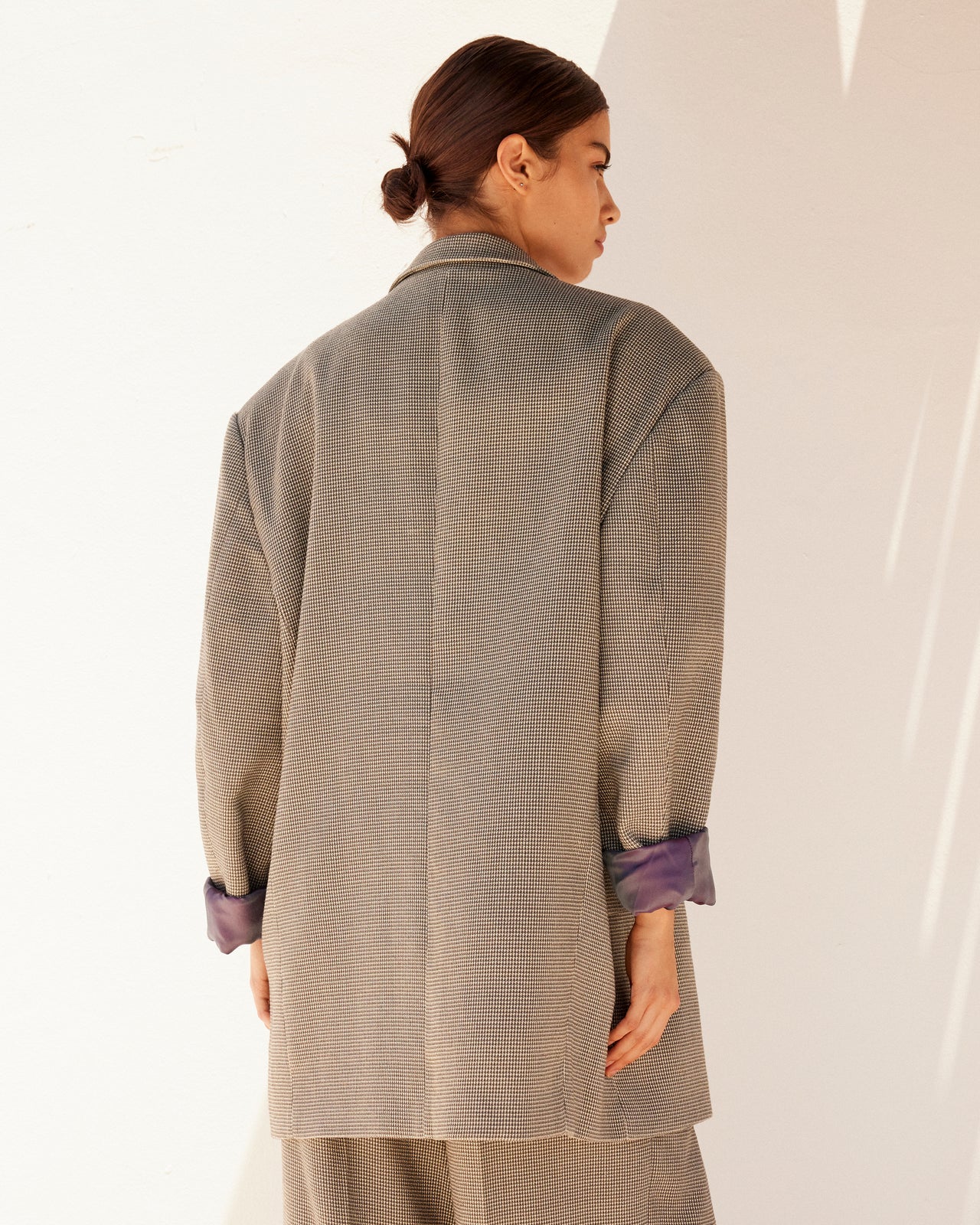 CRESCENDO OVERSIZE BLAZER - ECRU/BLACK