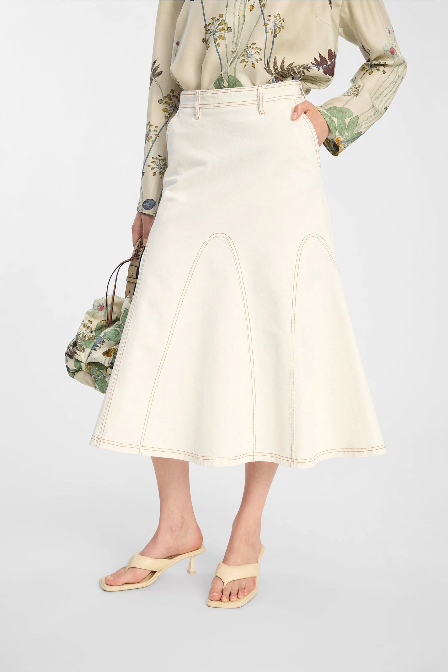 BRAYLIN SKIRT  - IVORY