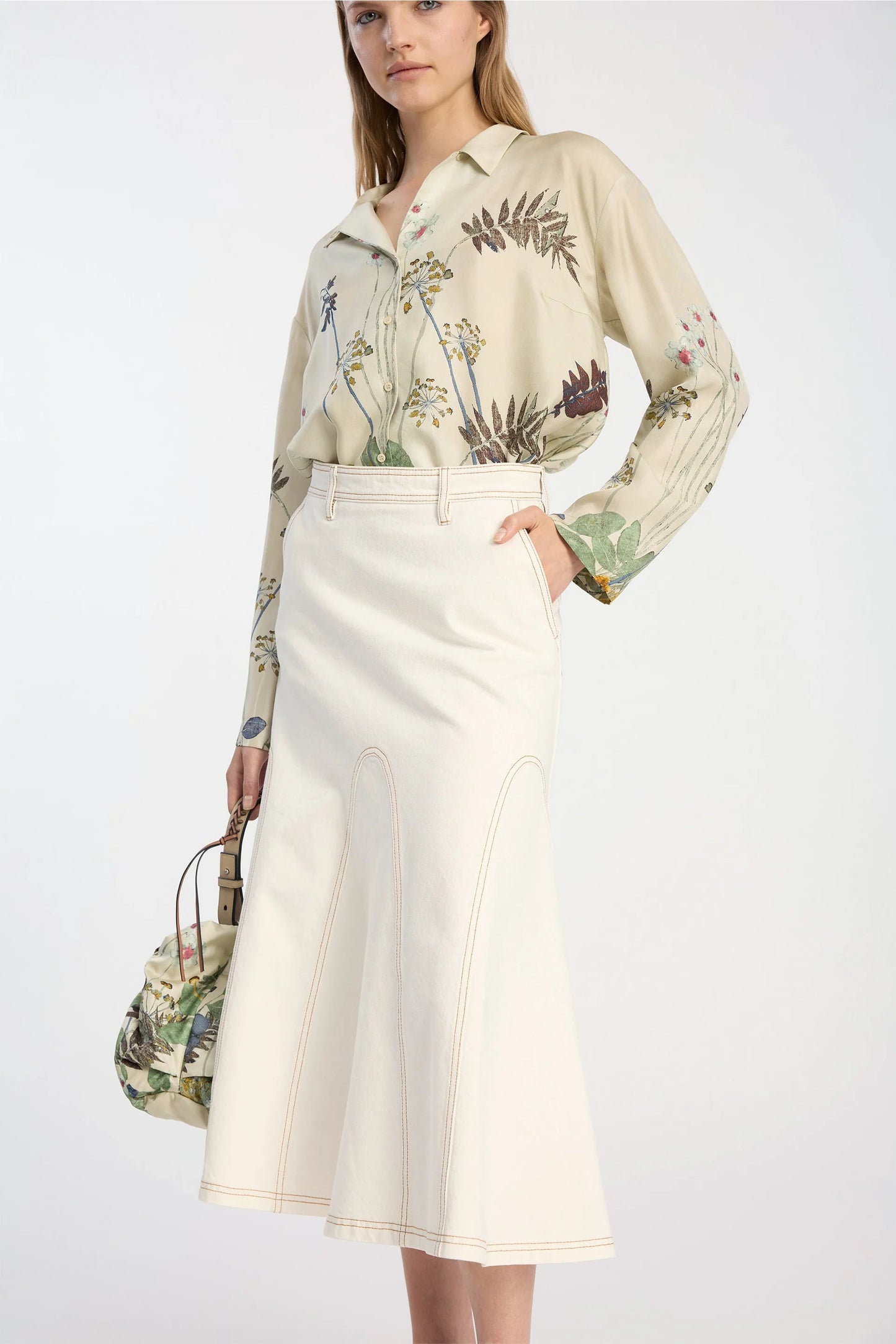 BRAYLIN SKIRT  - IVORY