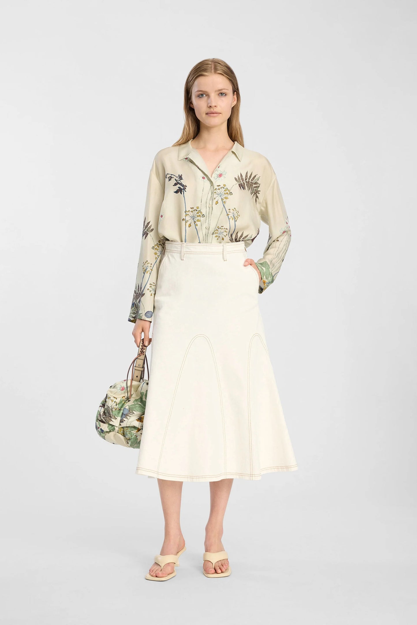 BRAYLIN SKIRT  - IVORY