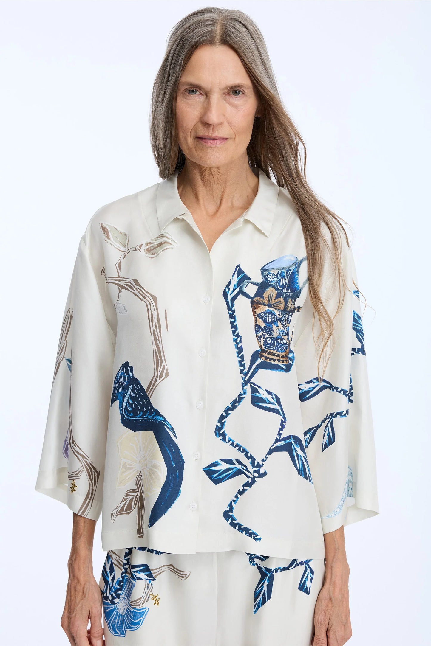 NANCIE TOP - PRINT CREME
