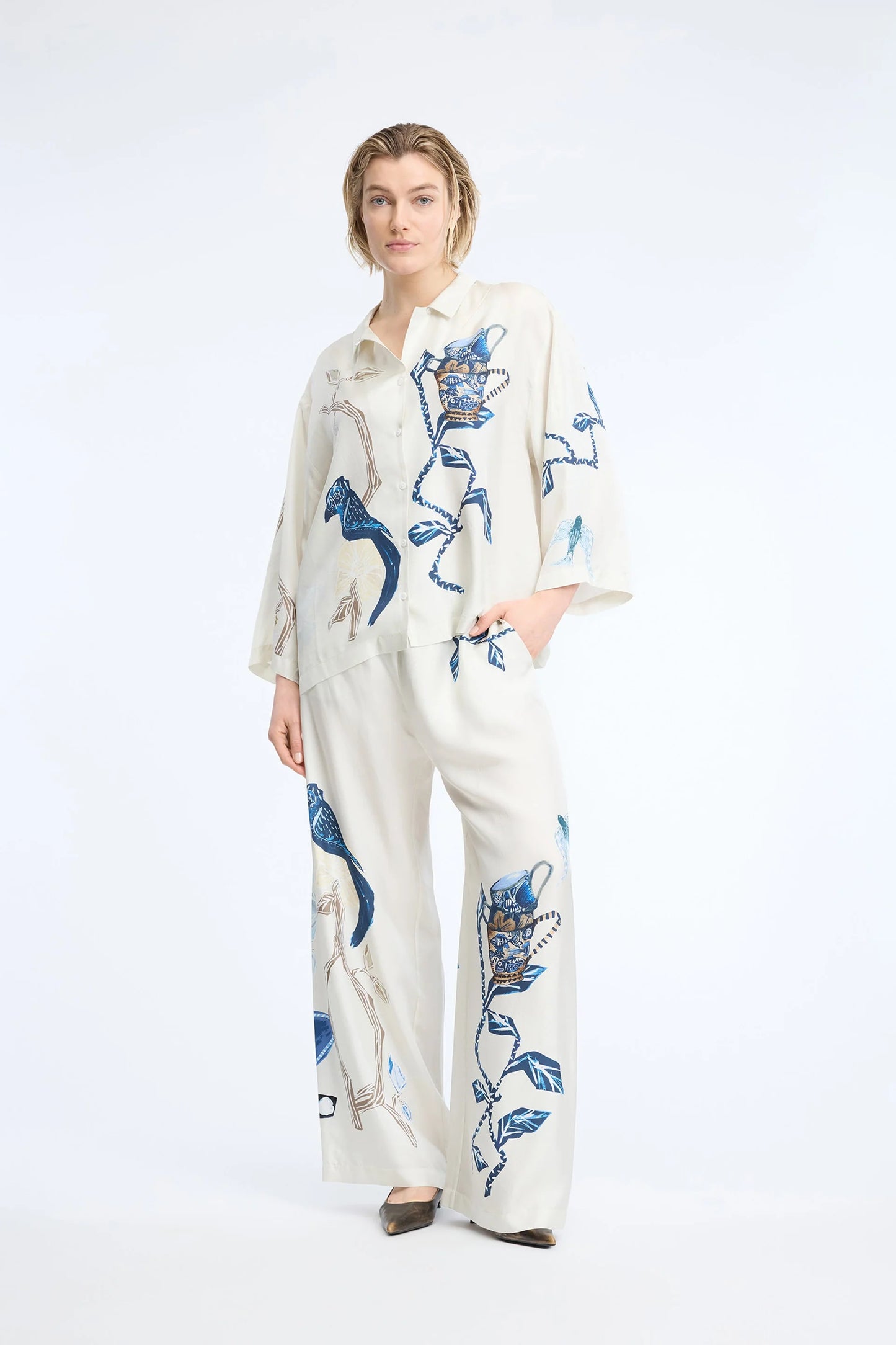 NANCIE TOP - PRINT CREME