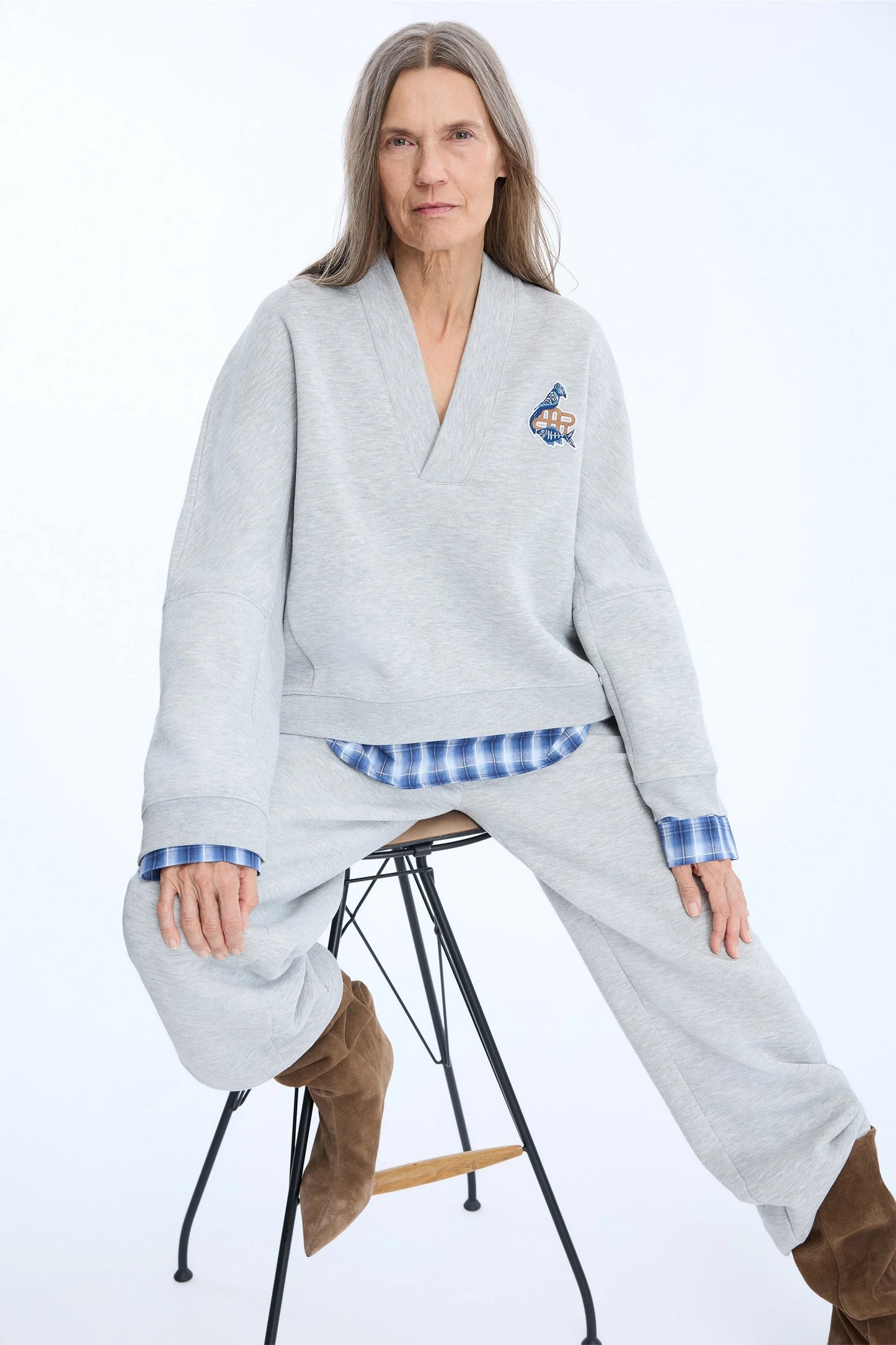 NASH TOP -LIGHT GREY