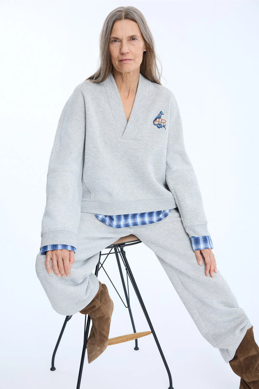 NASH TOP -LIGHT GREY