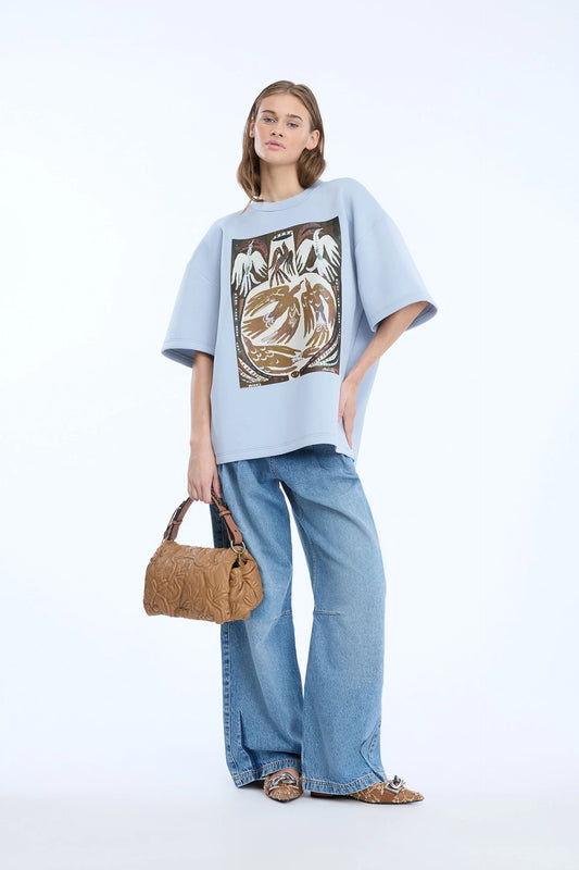 NAPLOI T-SHIRT/LIGHT BLUE