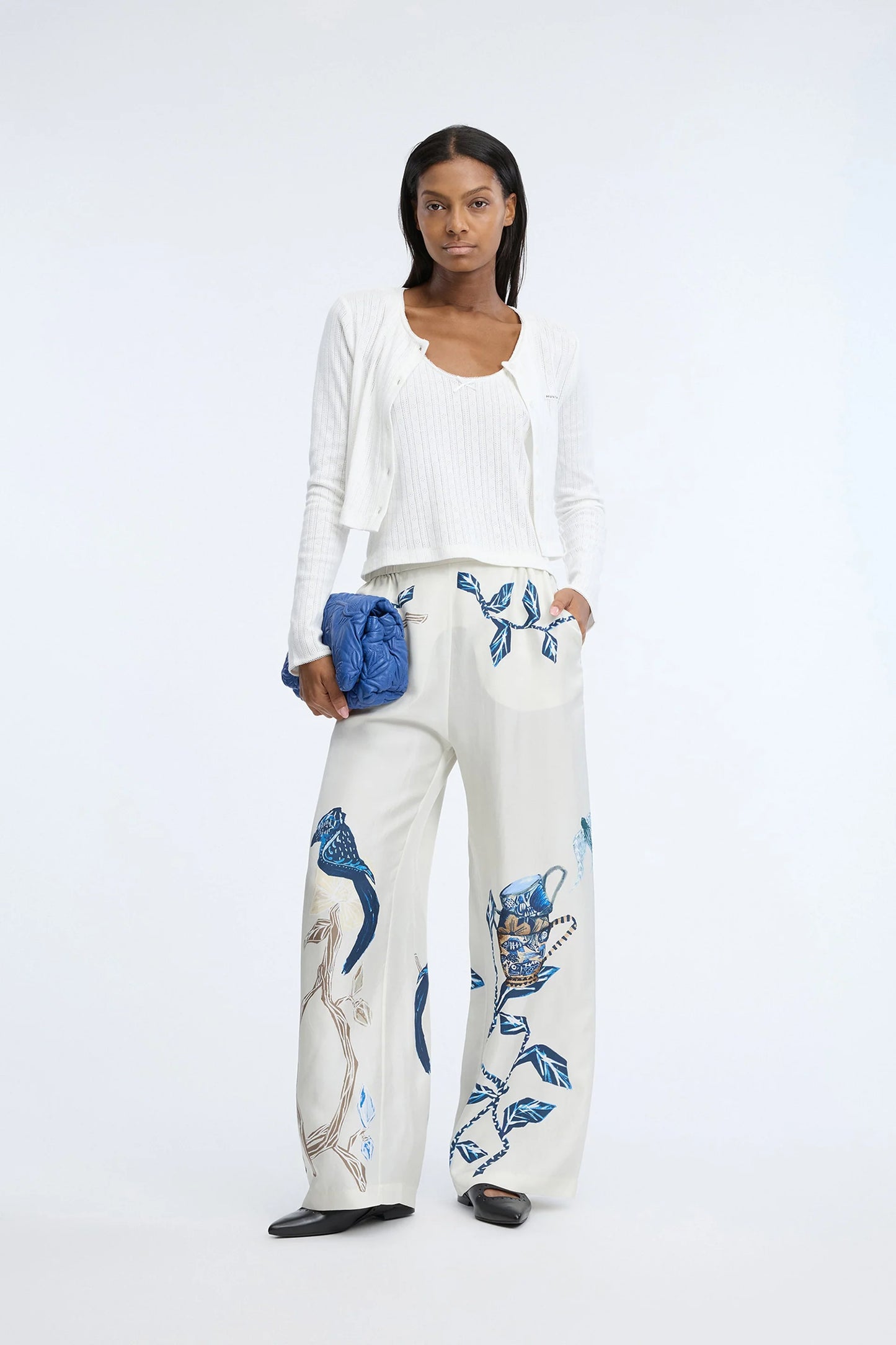 FABERT PANTS - PRINT CREME