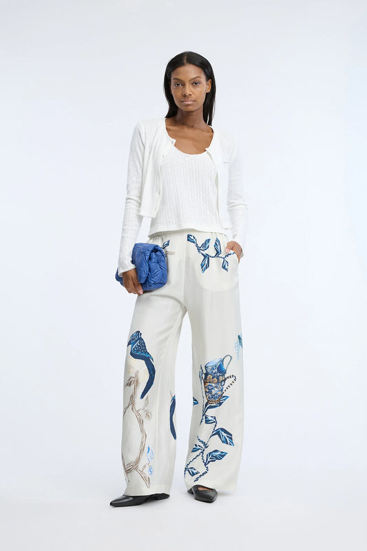 FABERT PANTS - PRINT CREME