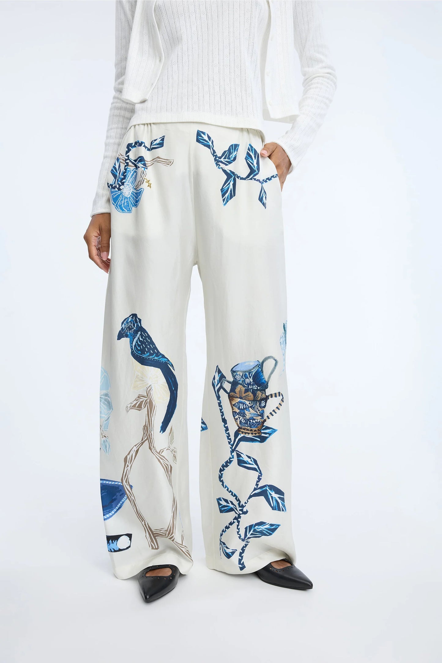 FABERT PANTS - PRINT CREME