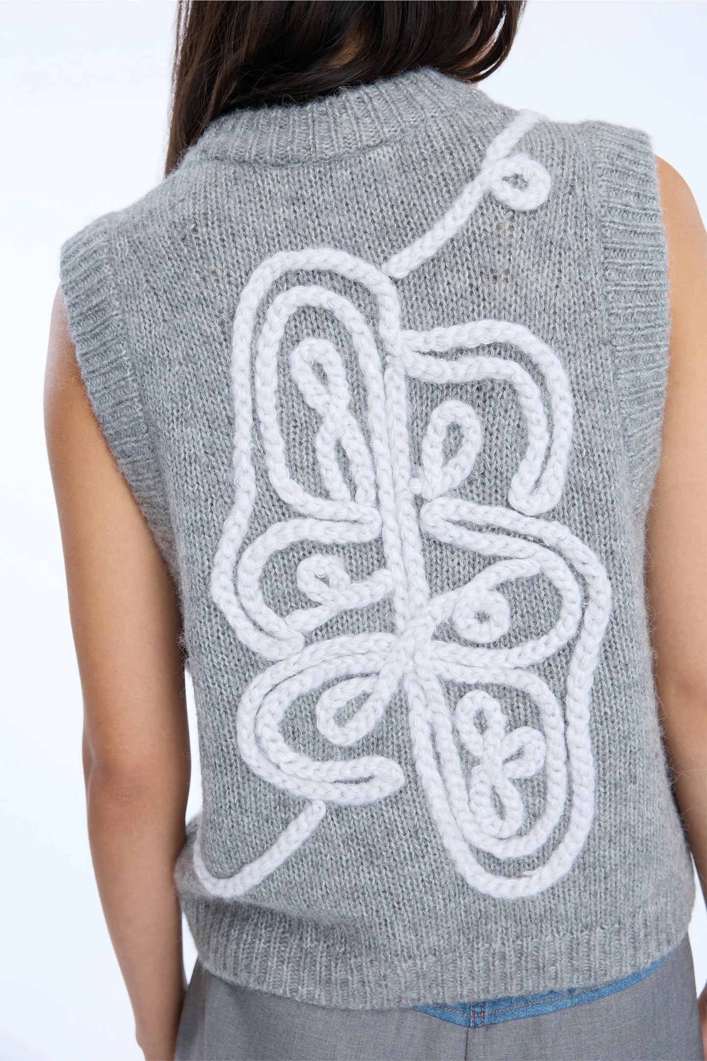 NOWLAND VEST KNIT . GREY