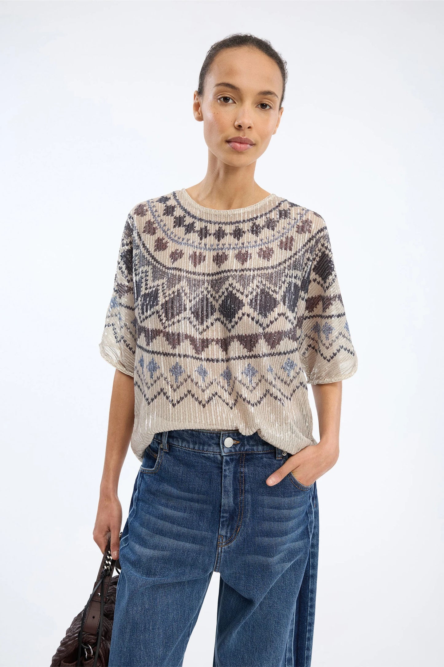 VUNNY TOP  - PRINT CAMEL