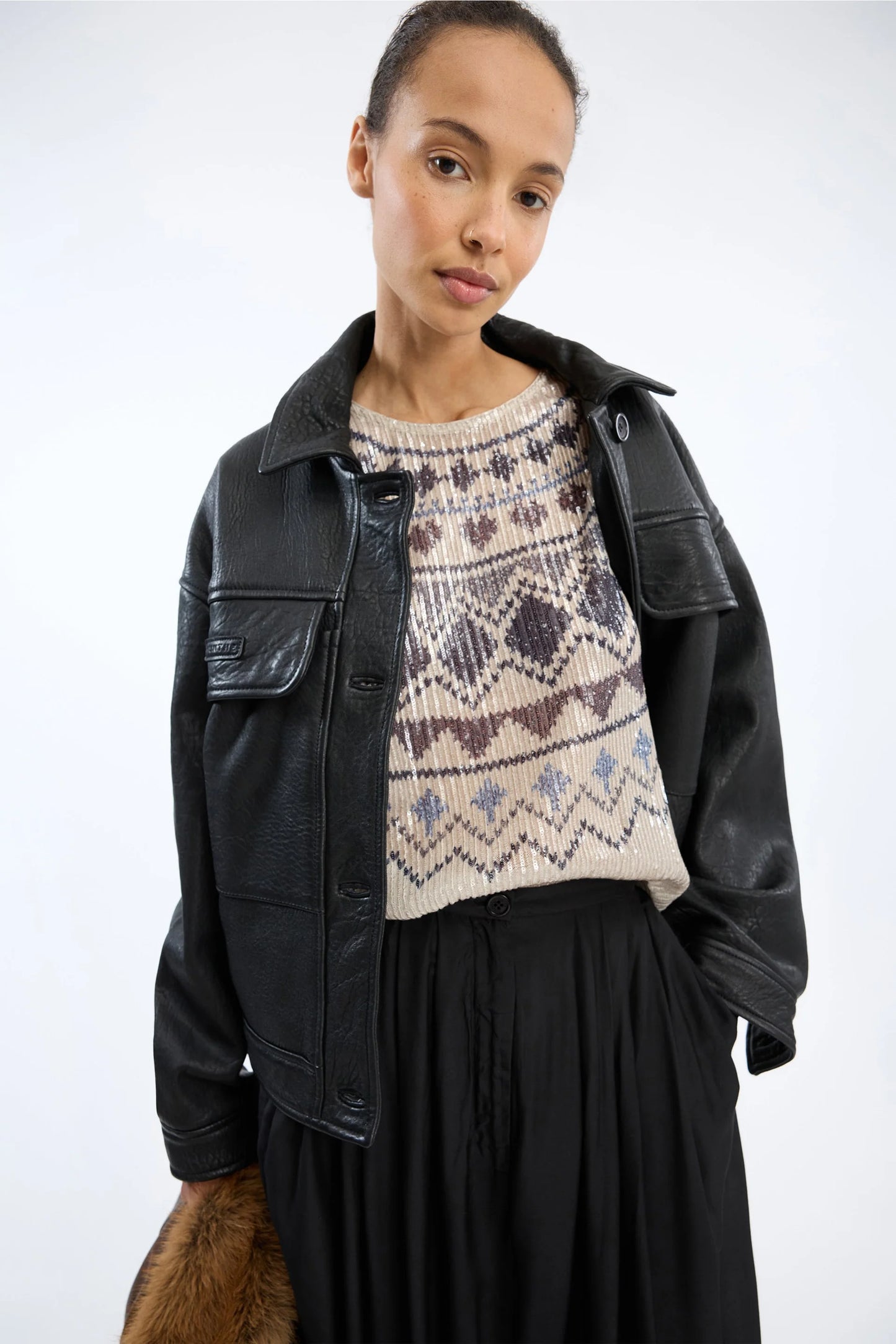 VUNNY TOP  - PRINT CAMEL
