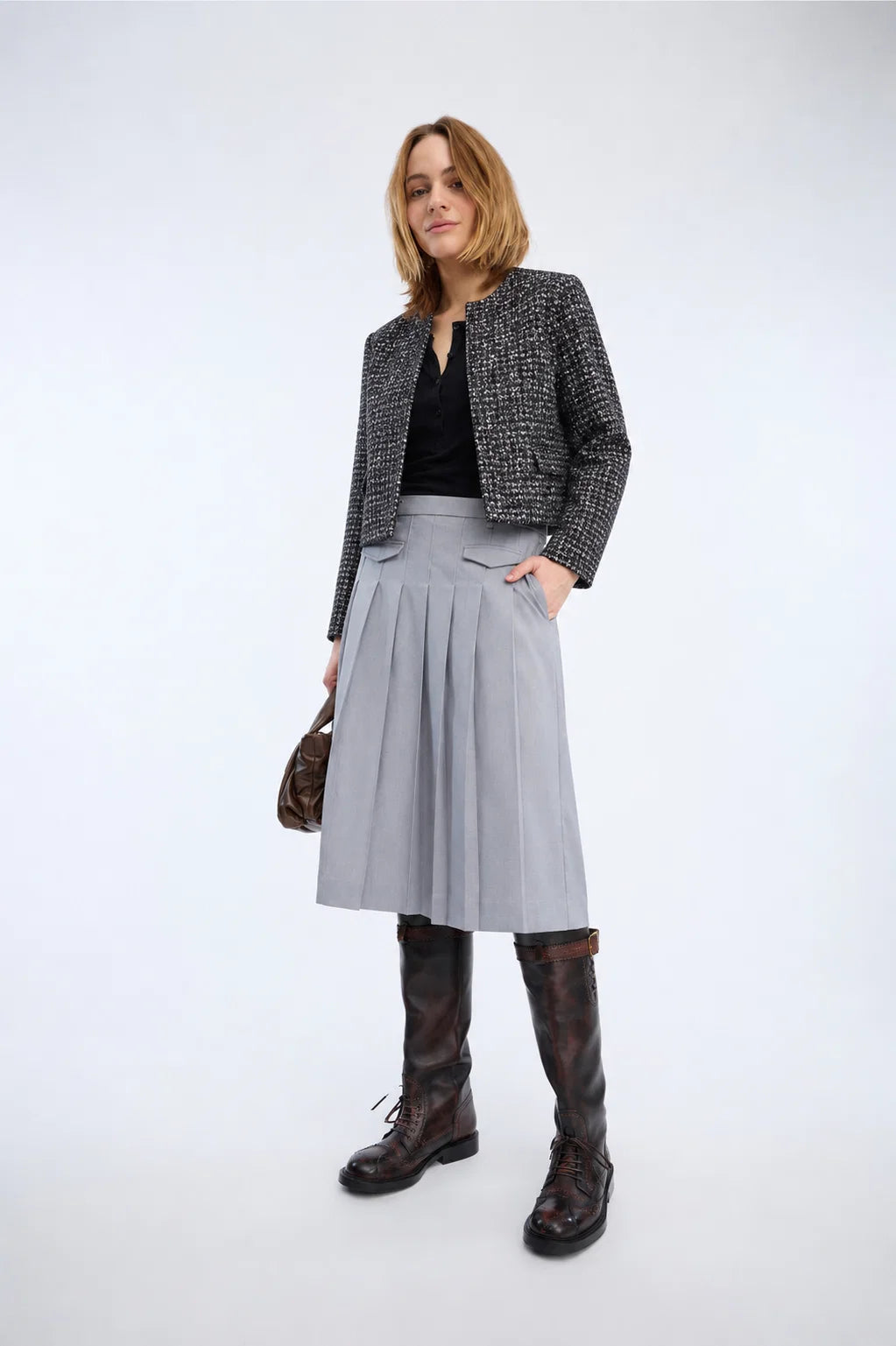 VIRONICAE SKIRT - GREY