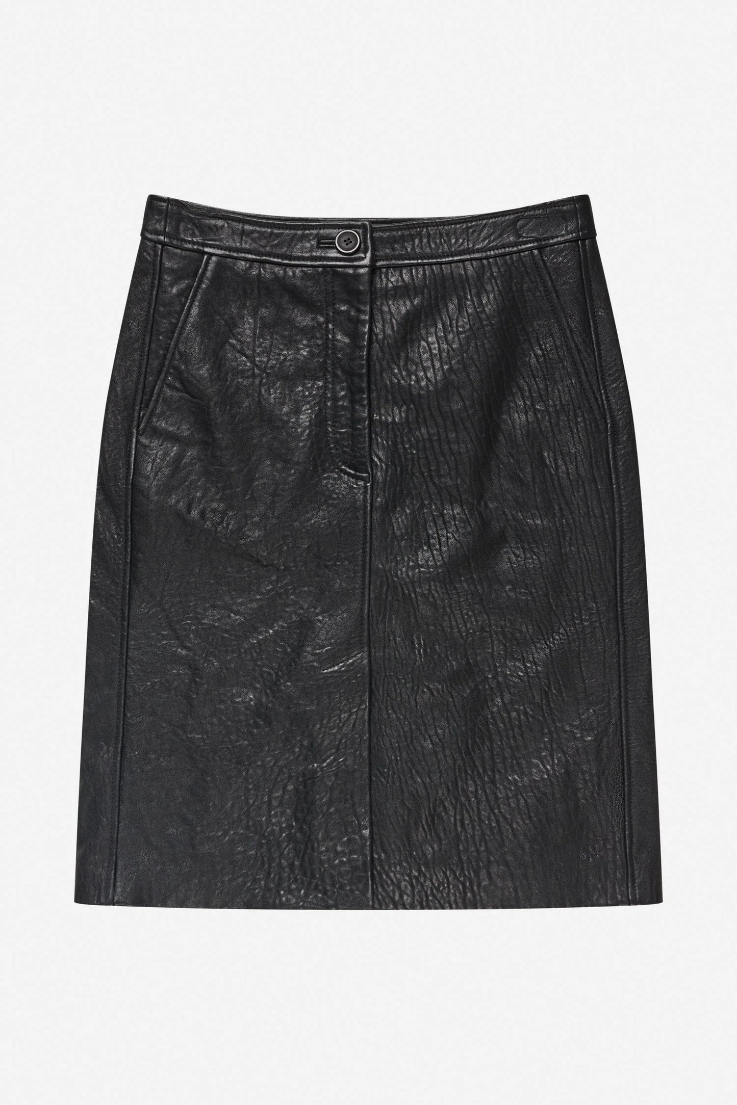 VINIRE LEATHER SKIRT - BLACK
