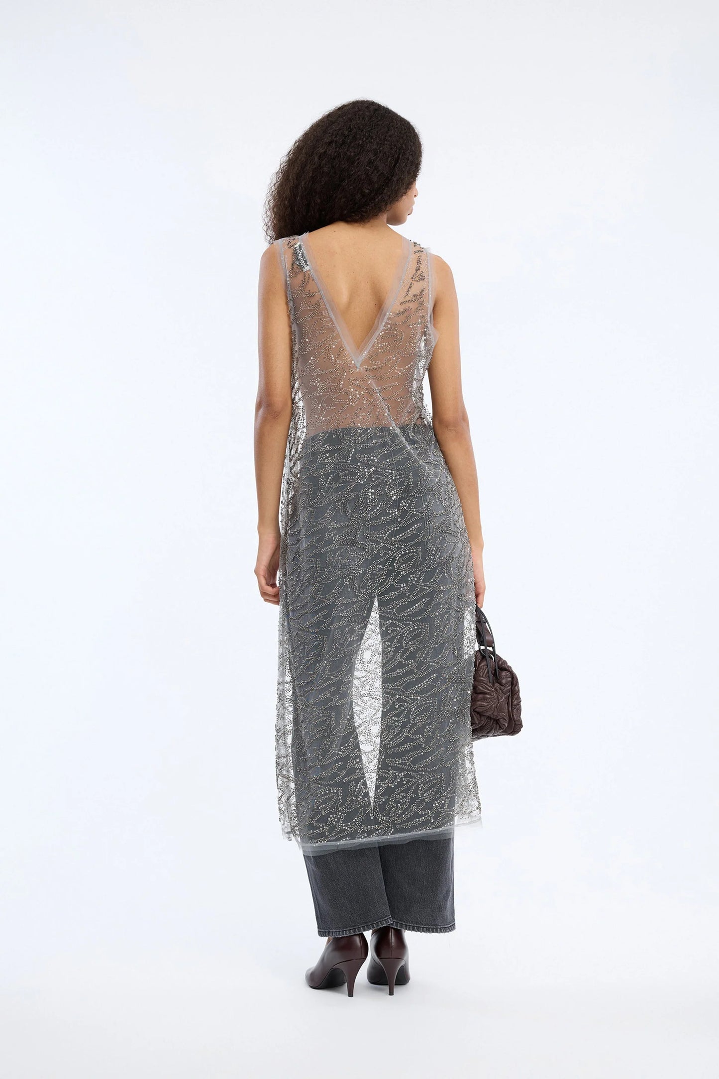VARIKA DRESS - GUN METAL