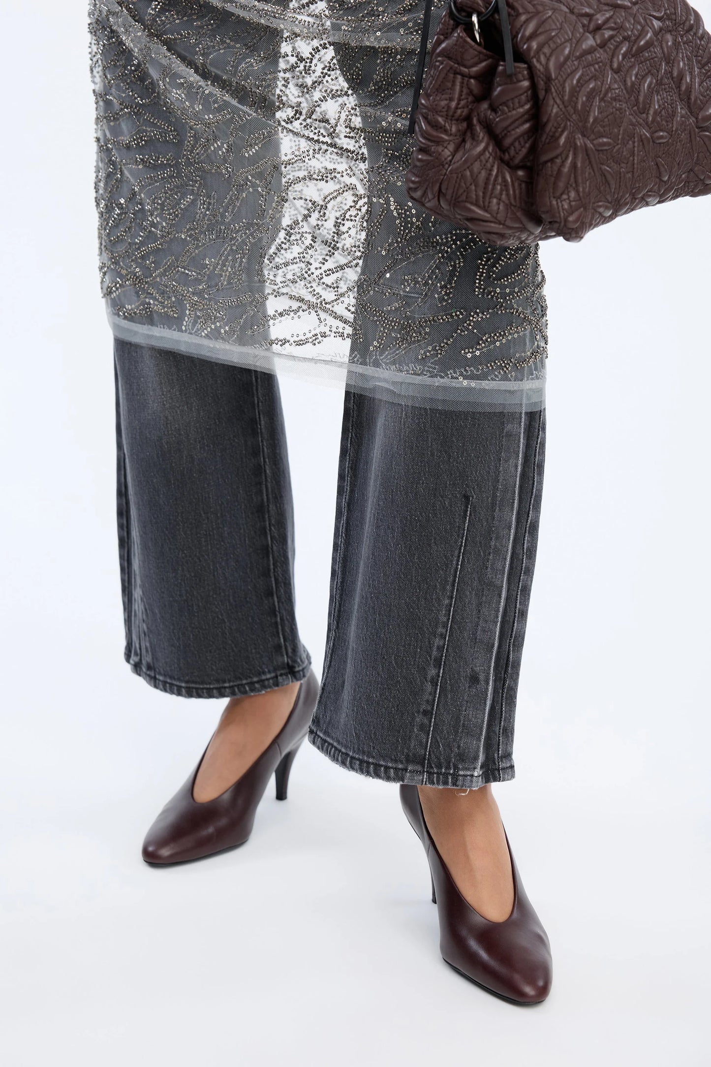 VARIKA DRESS - GUN METAL