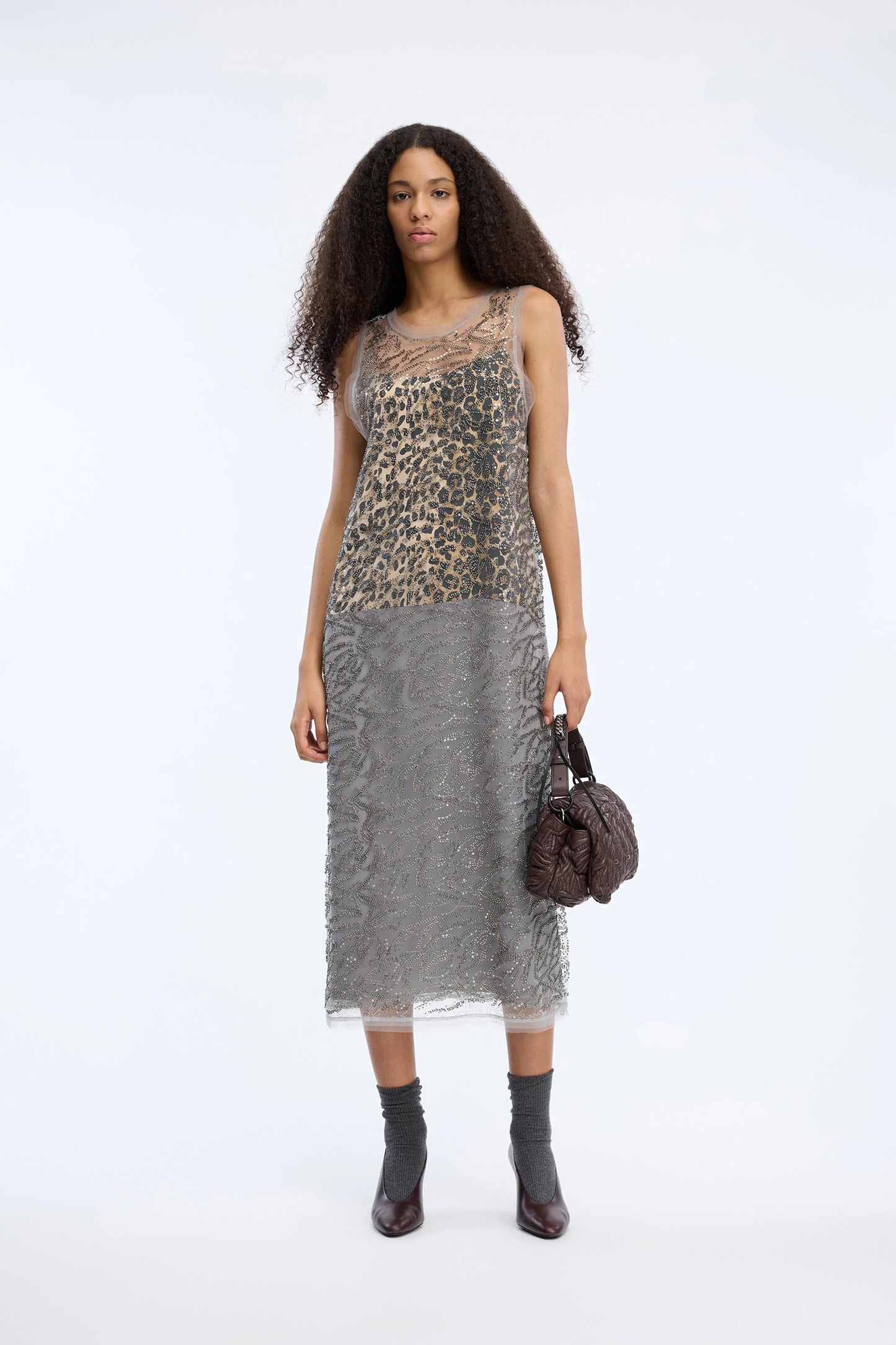 VARIKA DRESS - GUN METAL